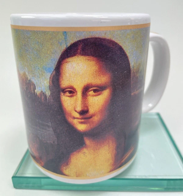 Cafe Arts Leonardo da Vinci Mona Lisa  Mug Henriksen imports 16oz Souvenir B8