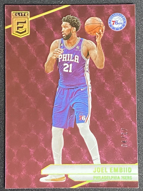 Joel Embiid 2023 24 Panini Donruss Elite 04 17 Red Philadelphia 76ers