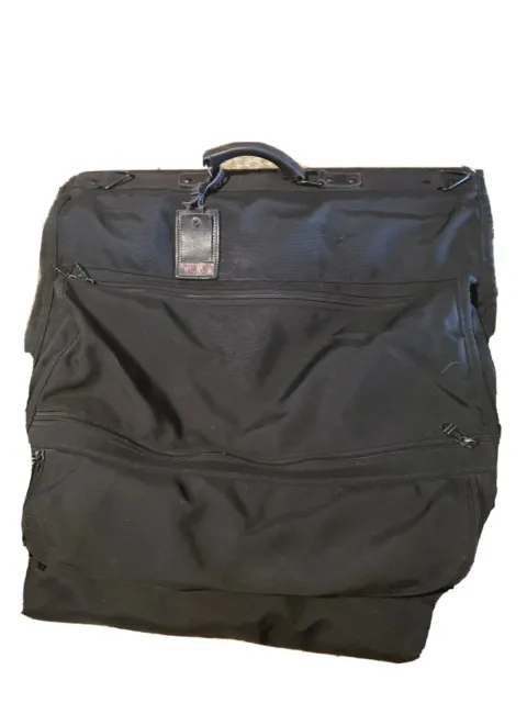Tumi Black BiFold Carry-On Hanging Garment Bag Ballistic Nylon 24"