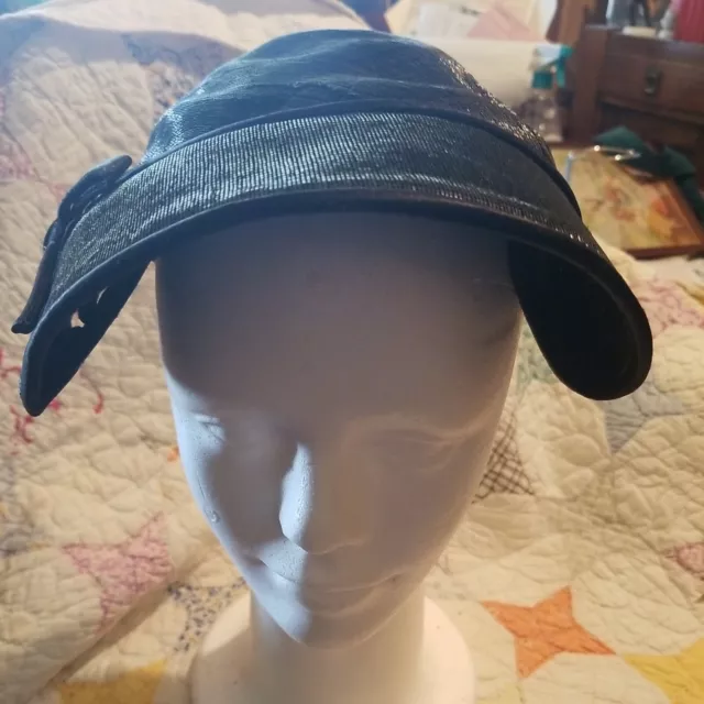 Vintage Ladies Black Valerie Modes  Hat Size 22 1/2