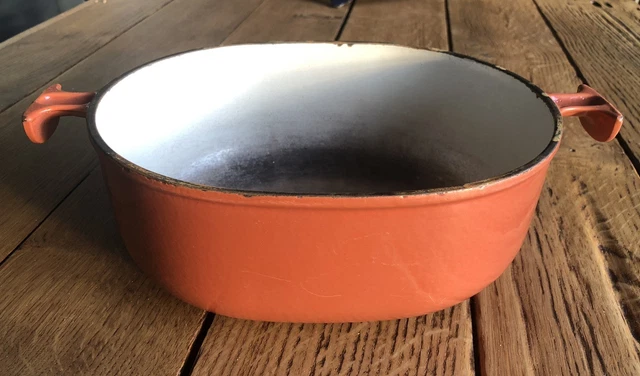 Plat Ovale Le Creuset Fonte émaillée Marron - MAMA / Enzo Mari No 29, Vintage