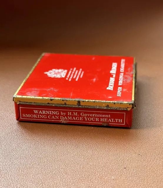 Vintage Benson and Hedges Super Virginia Cigarette Tin Smoking Tobacciana 2