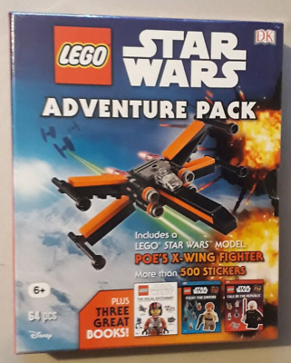 Lego Star Wars Adventure Pack - Poe's X-Wing Fighter Model 3 Books + Stickers