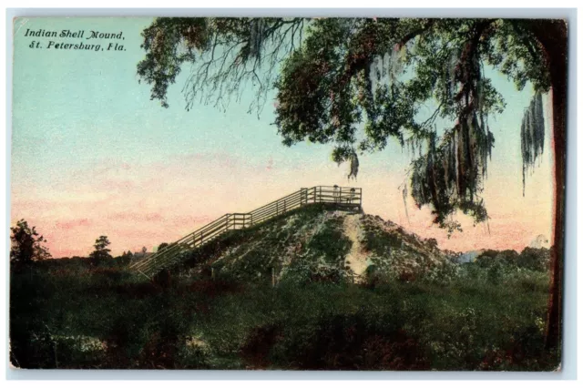 1911 Indian Shell Mound St. Petersburg Florida FL Antique Posted Postcard