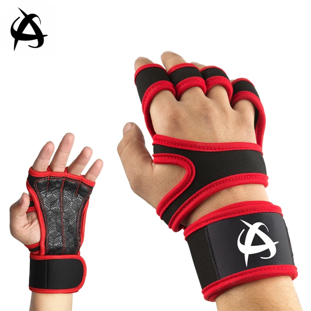 Fitness Gloves Weight Lifting Gym Workout Training Wrist Wrap Strap