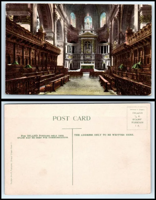UK Postcard - London, St. Pauls Cathedral, Choir East M9