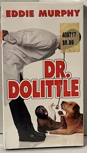 Dr. Dolittle 1998 VHS Movie New Factory Sealed Watermark Stickers