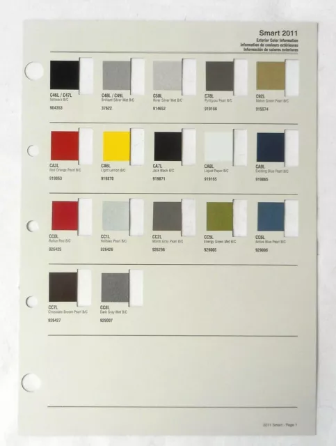 Original PPG Ditzler Automotive Paint Finish Imported Car Color Chart  1968-1974