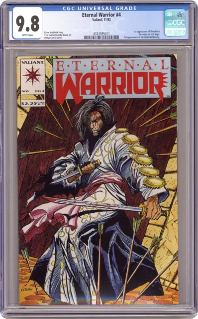 Eternal Warrior #4 CGC 9.8 1992 4333595011 1st app. Bloodshot (cameo)