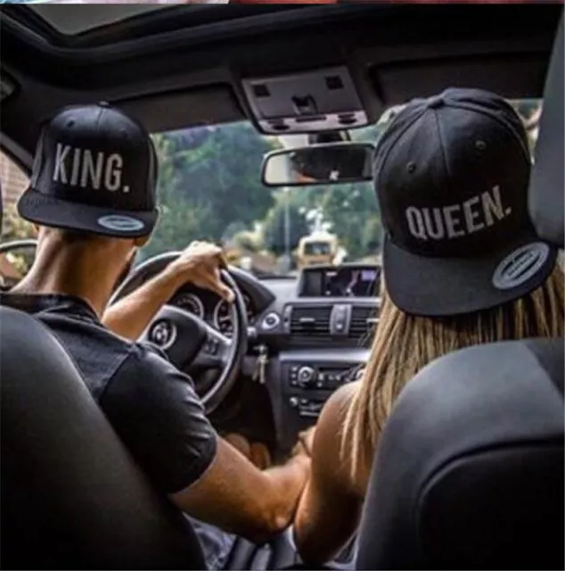 Mens Womens Couple KING QUEEN Snapback Hat Baseball Cap Fashion Hip-hop Hats 3
