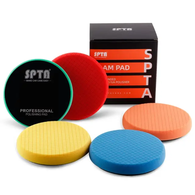 Polissage Pad, 5 Pièces 125Mm/5 Pouces Éponge De Polissage Kit De Polissage Pour