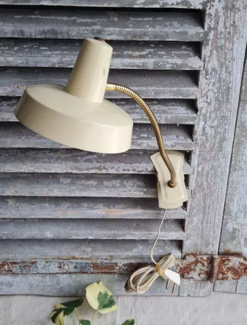 Ancienne Lampe Pince De Bureau Vintage En Fer