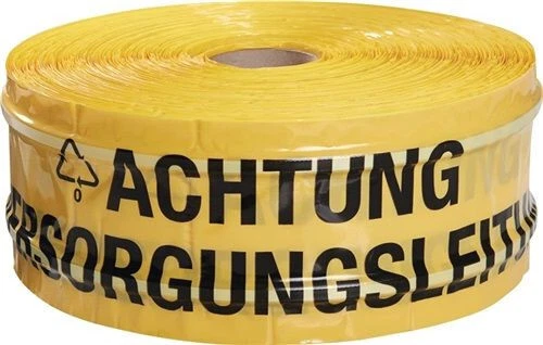 Trassenwarnband "Achtung Versorgungsleitung", gelb
