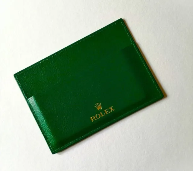 Porta Garanzia Originale in pelle colore verde ROLEX, come NUOVO