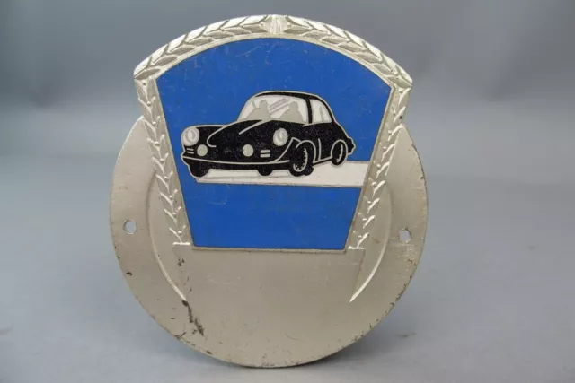 alte Emaille Auto Plakette - Porsche - vintage car badge