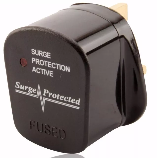 Anti Spike Surge Protected 3A 5A 10A 13A Fused Uk Ac Mains Power Rewireable Plug