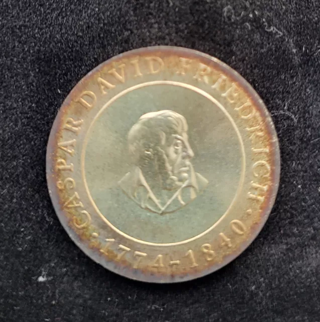 DDR-Münze, Caspar David Friedrich, 1974, 10 Mark, 625er Silber