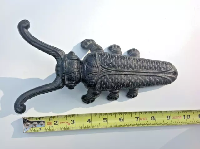 Vintage Cast Iron Beetle Insect Bug Boot Jack / Door Stop