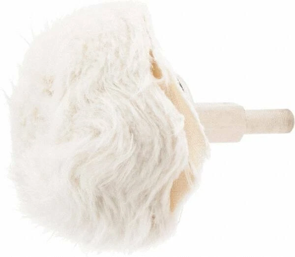 Mounted Soft Cotton Bob, 2" Bob Diameter, 1/4" Diam x 2-1/2" Length Shank