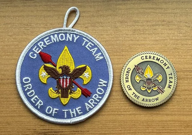CHALLENGE COIN Plus PATCH Order Arrow Lodge Boy Scout Award Gift CEREMONY TEAM