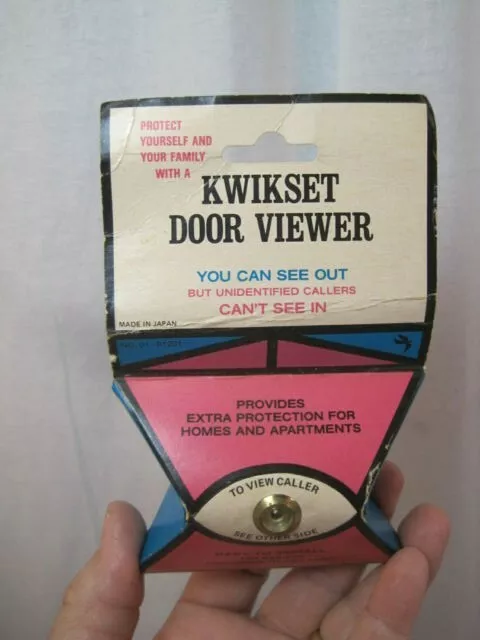 Vintage Kwikset Brass/Glass Door Viewer Peep Hole - Made In Japan B0768