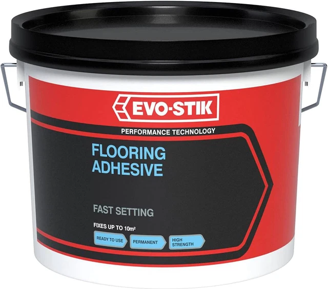 EVO-STIK Adesivo per pavimenti, alta resistenza, impostazione rapida, pronto all'uso, 2,5 L