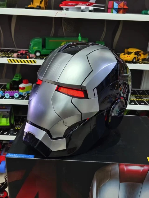 Casco De Iron Man Brillante 1 : 1 Modelo De Máscara Cosplay Mk5 Jarvis Wearable Eléctrico - Foto 7