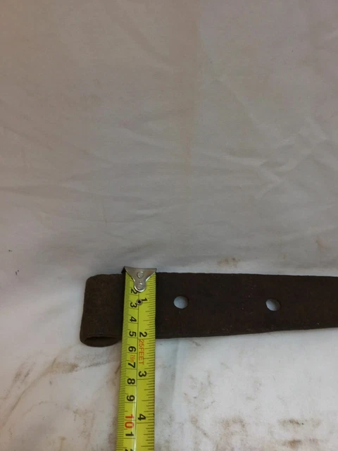 Antique Hand Forged Barn Hinge Strap Buckle 13" Wrought Iron 7