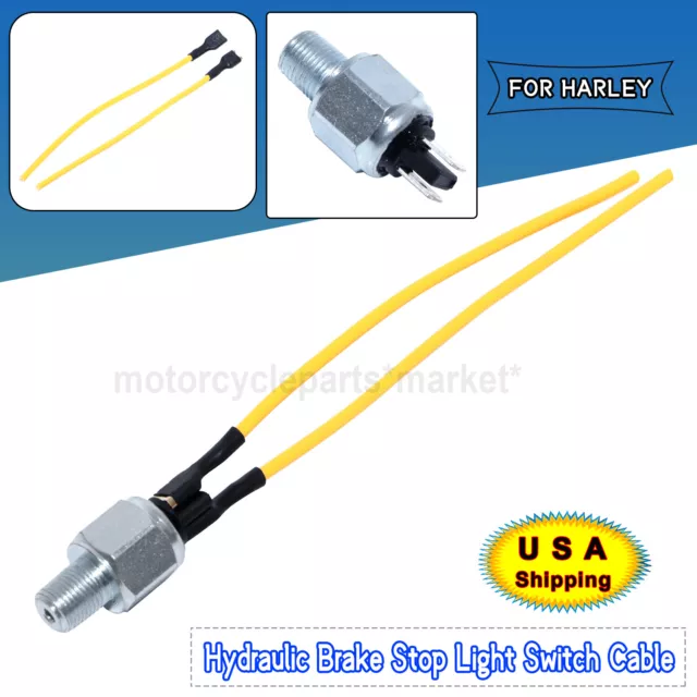 Hydraulic Brake Stop Light Switch Cable For Harley Touring FXD FXST Replacement