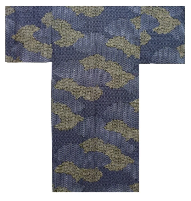 Yukata da uomo - motivo nuvola - nero