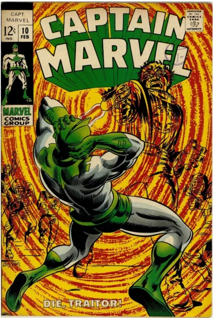 Captain Marvel (1968 series) 10 – Fine/VF – Carol Danvers !