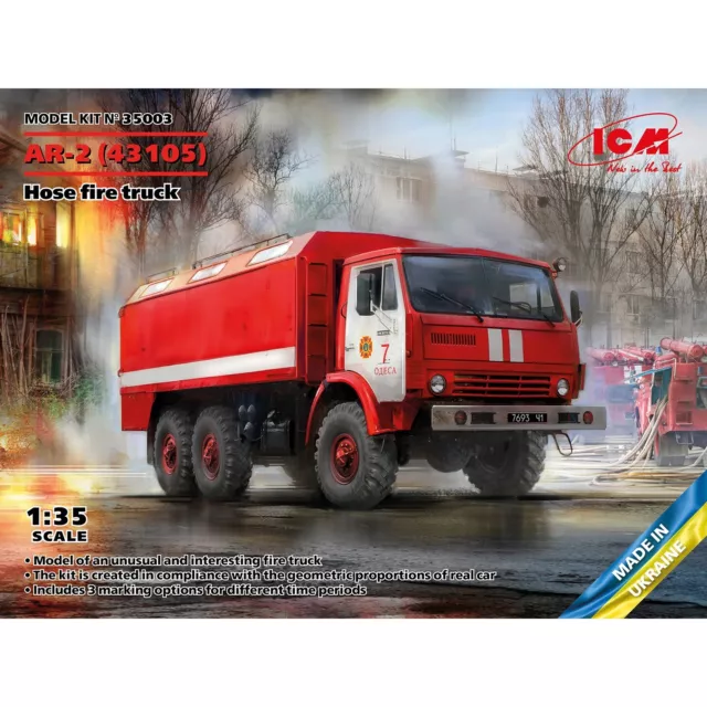 ICM 35003 Plastic model car kit Scale 1/35 AR-2 (43105) Hose fire truck Pre-sale