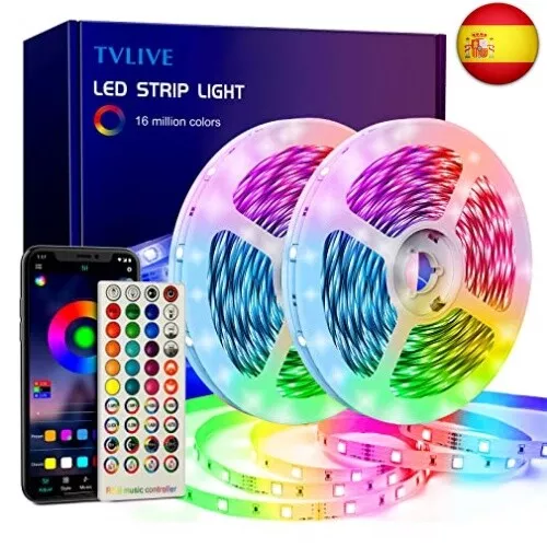 TVLIVE Tira LED, Luces LED Habitación 20 metros, LED Strip lights RGB,