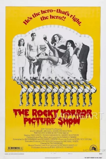 The Rocky Horror Picture Show Vintage Movie Poster Film A4 A3 Art Print Cinema