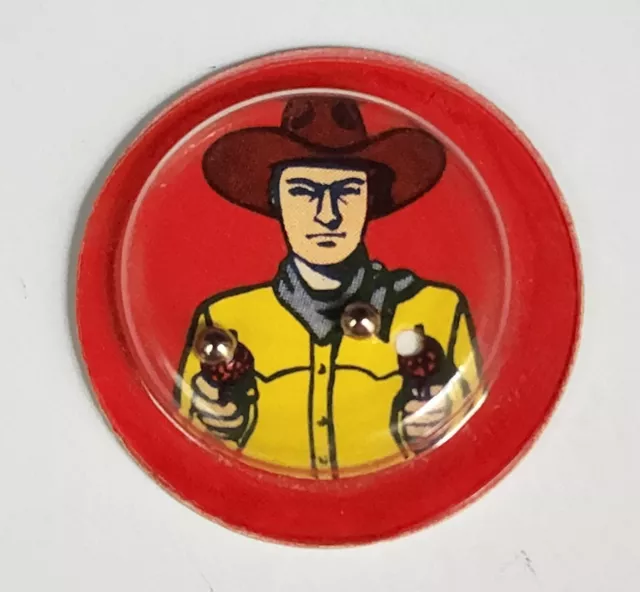 1955 Vintage Premium Cracker Jack Prize Toy Cowboy Palm Puzzle