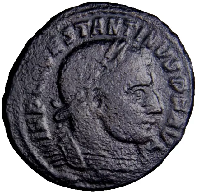 RARE Port of Rome Mint MOSTS Constantine I Follis Sol God of the Sun Roman Coin 2