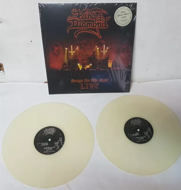 King Diamond Songs For The Dead Live Clear Ghost White LP Vinyl Record new