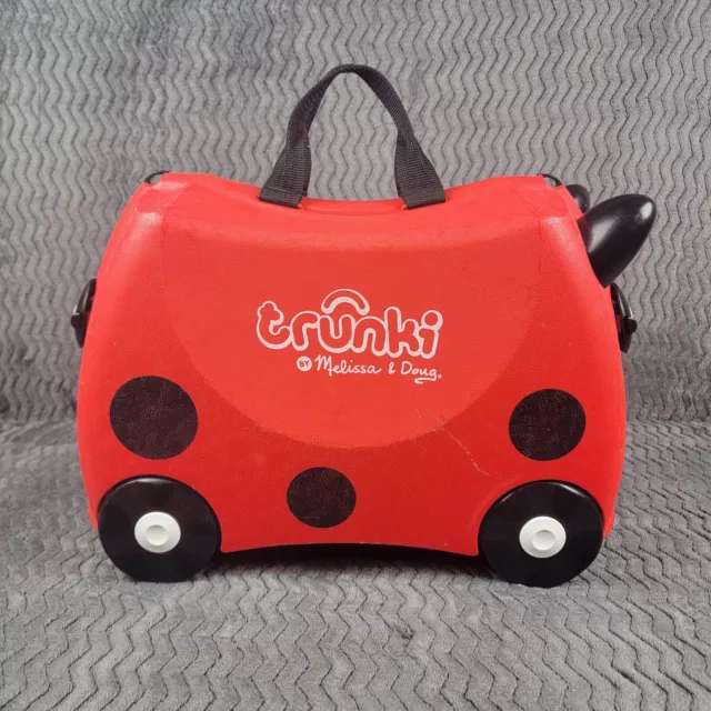 Melissa Doug Trunki Suitcase Luggage Kids Rolling Ladybug Travel