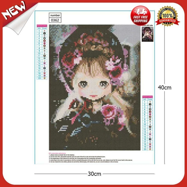 UK 5D Zum Selbermachen Vollbohrer Diamant Malerei Cartoon Mädchen Kreuzstich Mosaik Kit