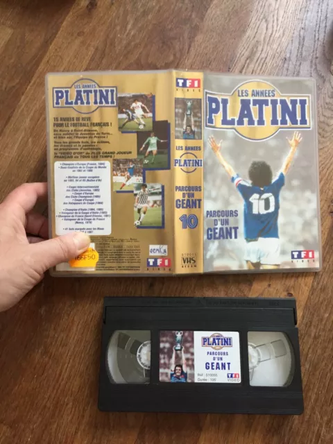 CASSETTE VIDEO VHS SPORT FOOTBALL les annees michel platini parcours d un geant