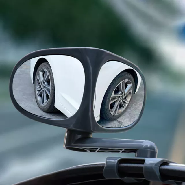 2X 360° Blind Spot Mirror Wide Angle Side View Mirror for Car Truck SUV -GREY 2