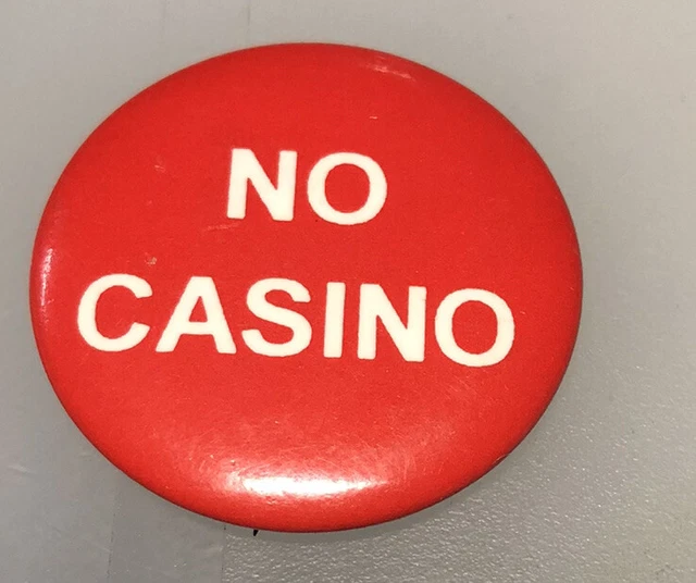 Vintage Protest Casino Gambling Gamble Poker Slot Machines Pin Pinback Button