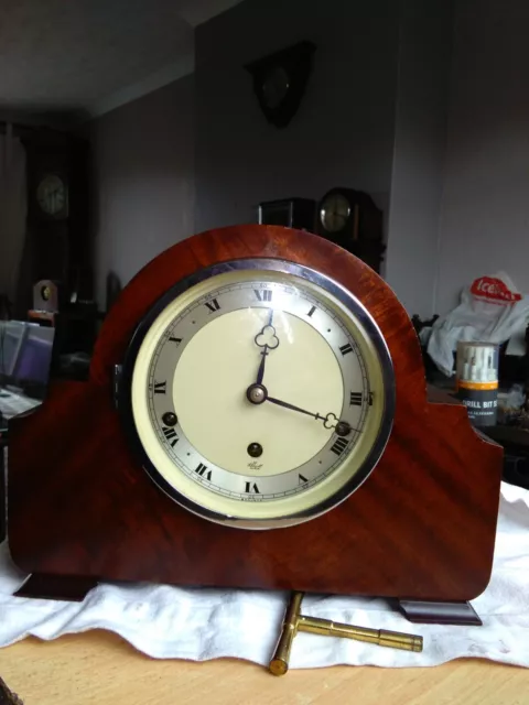 Very Rare Elliott Of London Art Decor Westminster Chime 8 Day Mantle Clock V G C