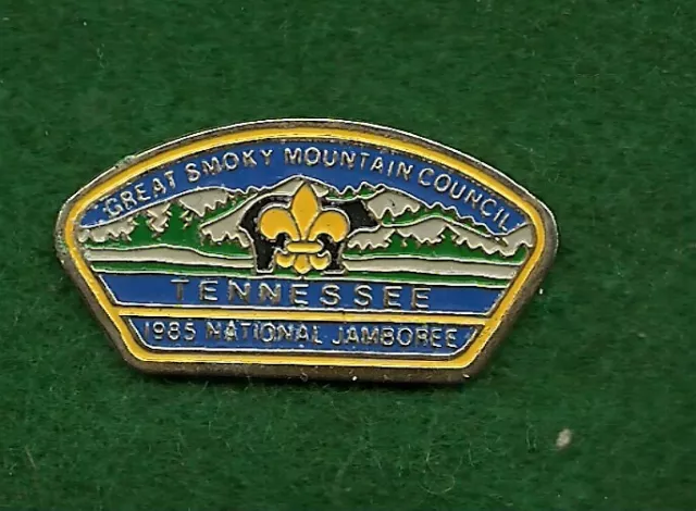 Boy Scout Hat Pin - 1985 Jamboree - Great Smoky Mountain  Council