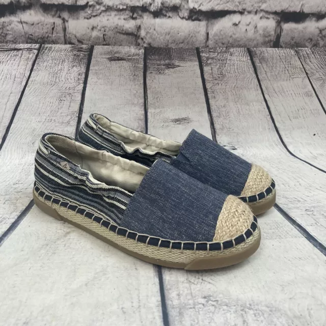 Sperry Top-Sider Shoes Womens Size 7M Blue Laurel Reef Espadrille Slip On