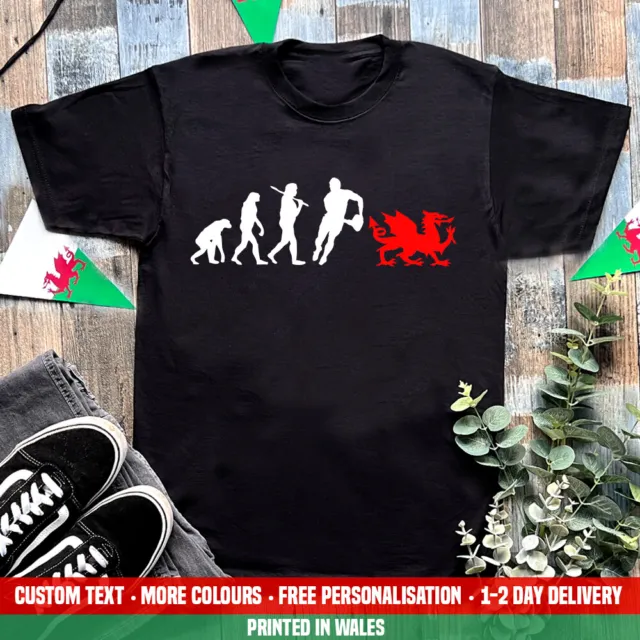 T-shirt rugby gallese Evolution Galles compleanno nonno festa del papà regalo di Natale