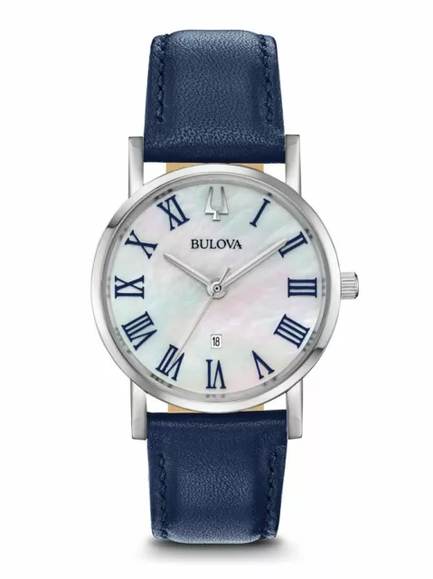 Bulova American Clipper Women's Quartz Mother of Pearl Dial 32mm Watch 96M146