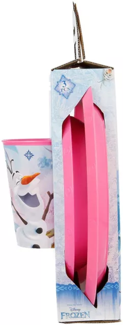 Set Petit Déjeuner 3 Pièces Frozen Plat Verre Et Bol Asile École 3279 3