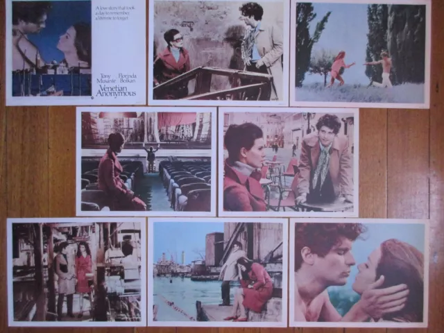 Venetian Anonymous (1970) - USA Lobby Cards (full set of 8) / Tony Musante