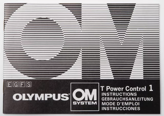 Olympus Bedienungsanleitung Instructions T Power Control 1 Anleitung